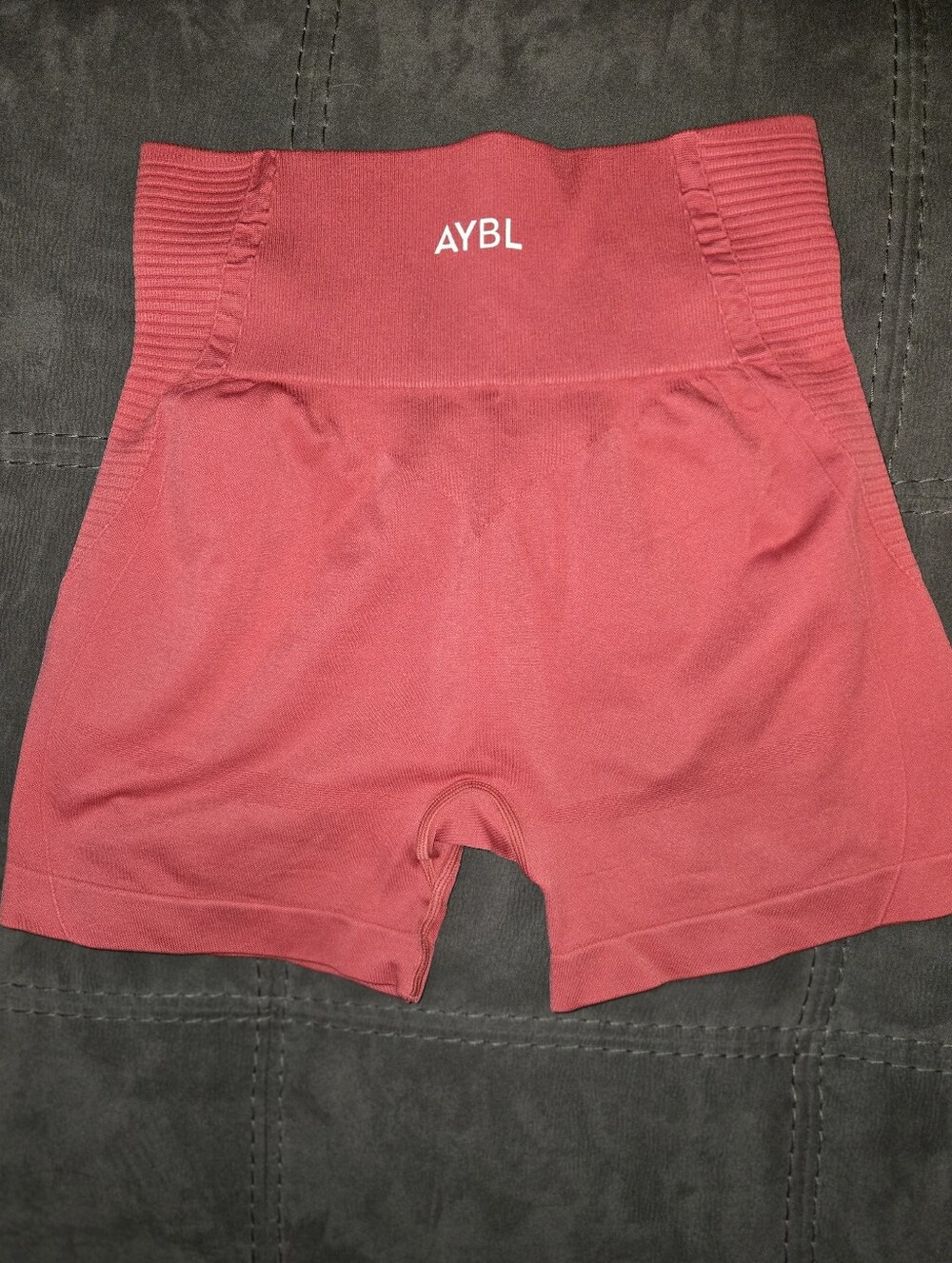 AYBL Coral Pink High-Waist Seamless Bike Shorts - Picture 2 of 3